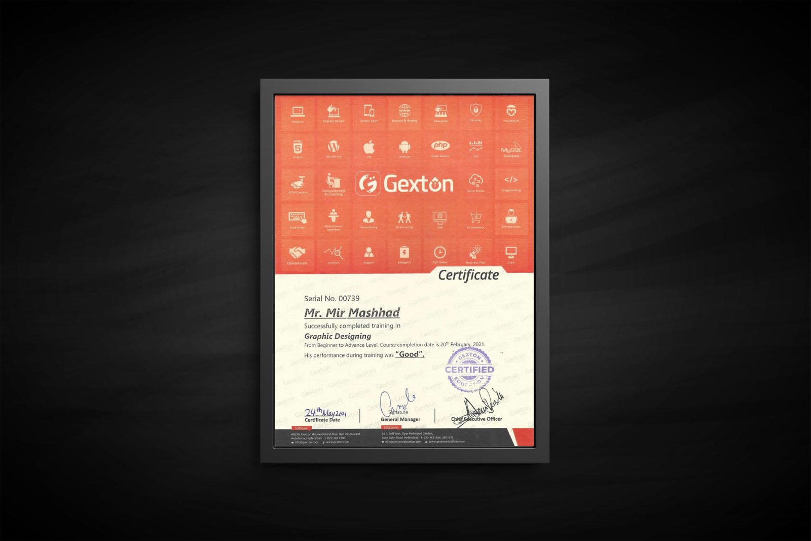 Gexton Graphic Design Certificate